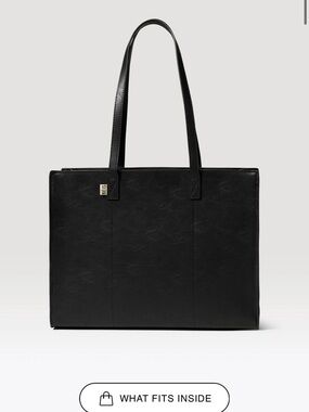 BEIS Black Structured Leather-Look Tote